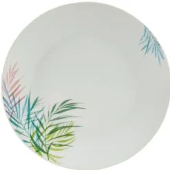 Gifi Vaisselle Et Accessoires De Table^Assiette à dessert ronde porcelaine feuillage multicolore
