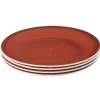Gifi Vaisselle Et Accessoires De Table^Assiette à dessert rouge effet spirale x4