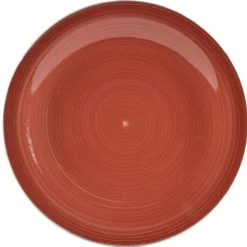 Gifi Vaisselle Et Accessoires De Table^Assiette à dessert rouge effet spirale x4