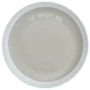 Gifi Vaisselle Et Accessoires De Table^Assiette à dessert taupe contour blanc inscription Le marché