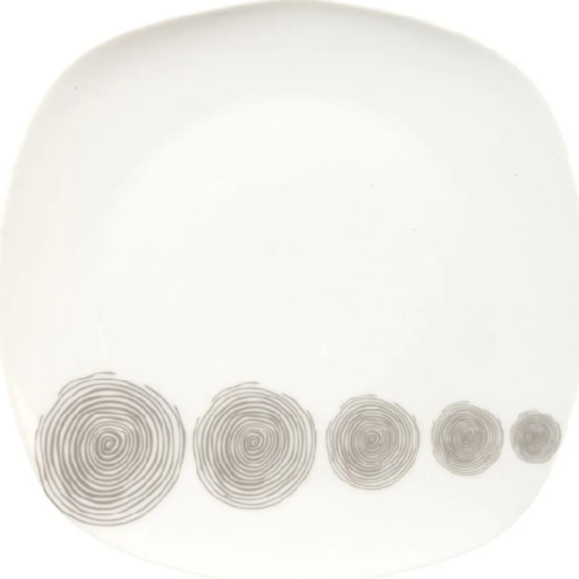 Gifi Vaisselle Et Accessoires De Table^Assiette à dessert tourbillons gris