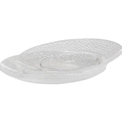 Gifi Vaisselle Et Accessoires De Table^Assiette à dessert transparente martelé x4