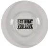 Gifi Vaisselle Et Accessoires De Table^Assiette à dessert transparente design "eat what you love"