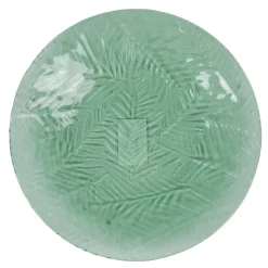 Gifi Vaisselle Et Accessoires De Table^Assiette à dessert vert motif feuilles tropicales en relief
