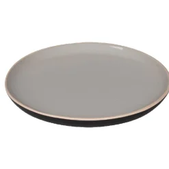 Gifi Vaisselle Et Accessoires De Table^Assiette à dessert Zenco bicolore gris et taupe