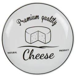 Gifi Vaisselle Et Accessoires De Table^Assiette à fromage design noir et blanc