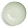 Gifi Vaisselle Et Accessoires De Table^Assiette à soupe Venise rebord ondulé faïence vert sauge Ø20cm