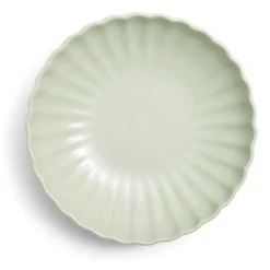 Gifi Vaisselle Et Accessoires De Table^Assiette à soupe Venise rebord ondulé faïence vert sauge Ø20cm