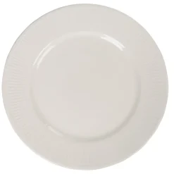 Gifi Vaisselle Et Accessoires De Table^Assiette avec rebord embossé ronde plate blanche