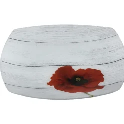 Gifi Vaisselle Et Accessoires De Table^Assiette carrée plate coquelicot flower x4