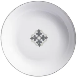 Gifi Vaisselle Et Accessoires De Table^Assiette creuse blanche carreau de ciment motif flocon