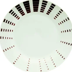 Gifi Vaisselle Et Accessoires De Table^Assiette creuse blanche décor aile marron