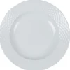 Gifi Vaisselle Et Accessoires De Table^Assiette creuse blanche ronde aile damassée