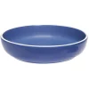 Gifi Vaisselle Et Accessoires De Table^Assiette creuse en faïence bleu avec liseré blanc