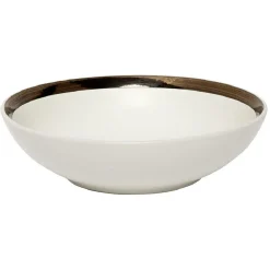 Gifi Vaisselle Et Accessoires De Table^Assiette creuse en faïence avec liseré doré