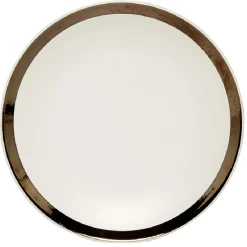 Gifi Vaisselle Et Accessoires De Table^Assiette creuse en faïence avec liseré doré