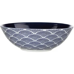 Gifi Vaisselle Et Accessoires De Table^Assiette creuse en porcelaine décor vague japonaise