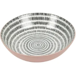 Gifi Vaisselle Et Accessoires De Table^Assiette creuse en porcelaine motif intérieur et extérieur coloré