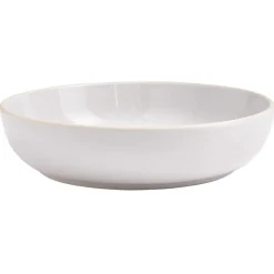 Gifi Vaisselle Et Accessoires De Table^Assiette creuse faïence gris avec liseré crème