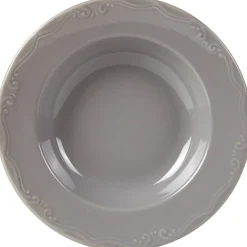 Gifi Vaisselle Et Accessoires De Table^Assiette creuse grise festonnée