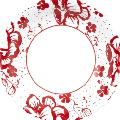 Gifi Vaisselle Et Accessoires De Table^Assiette creuse Luminarc blanc décor rouge Alcove vintage