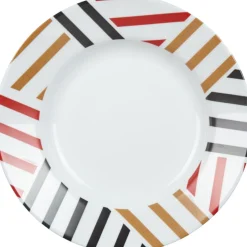 Gifi Vaisselle Et Accessoires De Table^Assiette creuse Luminarc blanc rayures contemporaines Balnea