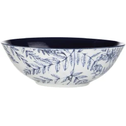 Gifi Vaisselle Et Accessoires De Table^Assiette creuse motif feuillage bleu et blanc