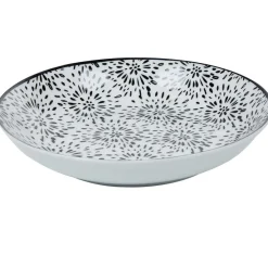 Gifi Vaisselle Et Accessoires De Table^Assiette creuse ronde blanche et noire Sara