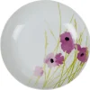 Gifi Vaisselle Et Accessoires De Table^Assiette creuse ronde blanche motif pavot violet