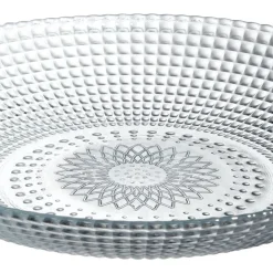 Gifi Vaisselle Et Accessoires De Table^Assiette creuse ronde effet relief blanc transparent Ø21 cm