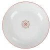 Gifi Vaisselle Et Accessoires De Table^Assiette creuse ronde motif géométrique rouge gris campagne