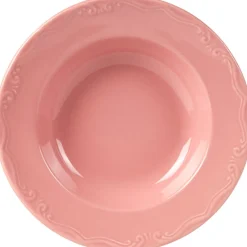 Gifi Vaisselle Et Accessoires De Table^Assiette creuse rose festonnée