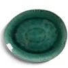 Gifi Vaisselle Et Accessoires De Table^Assiette décore plate grès vert Ø28,5x24cm