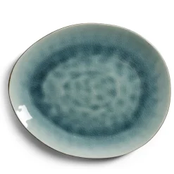 Gifi Vaisselle Et Accessoires De Table^Assiette décore plate grès vert Ø28,5x24cm
