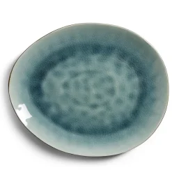 Gifi Vaisselle Et Accessoires De Table^Assiette décore plate grès vert Ø28,5x24cm
