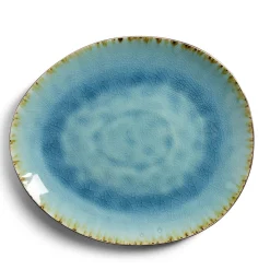 Gifi Vaisselle Et Accessoires De Table^Assiette décore plate grès vert Ø28,5x24cm