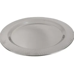 Gifi Vaisselle Et Accessoires De Table^Assiette de présentation argentée ronde