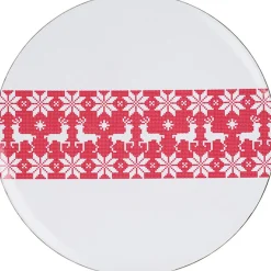Gifi Vaisselle Et Accessoires De Table^Assiette de présentation rouge blanche