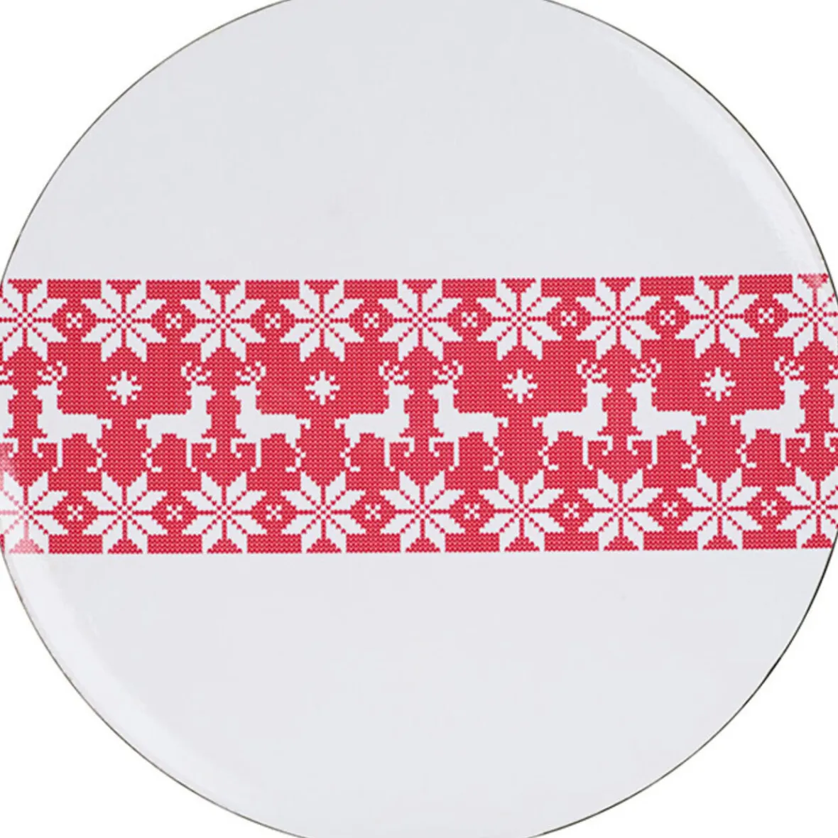 Gifi Vaisselle Et Accessoires De Table^Assiette de présentation rouge blanche