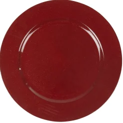 Gifi Vaisselle Et Accessoires De Table^Assiette de présentation ronde rouge