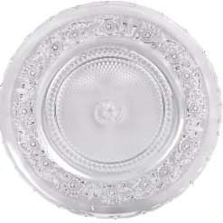 Gifi Vaisselle Et Accessoires De Table^Assiette de présentation ronde transparente ciselée