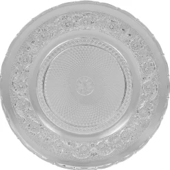 Gifi Vaisselle Et Accessoires De Table^Assiette de présentation ronde transparente ciselée