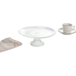 Gifi Vaisselle Et Accessoires De Table^Assiette de présentation sur pied verre transparent Ø19,7xH8cm