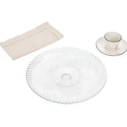 Gifi Vaisselle Et Accessoires De Table^Assiette de présentation sur pied verre transparent Ø25,7xH9cm