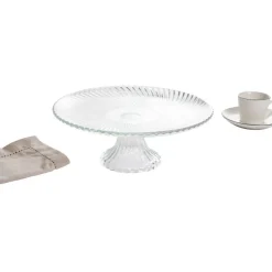 Gifi Vaisselle Et Accessoires De Table^Assiette de présentation sur pied verre transparent Ø25,7xH9cm