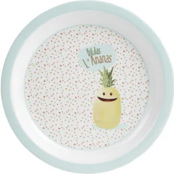 Gifi Vaisselle Et Accessoires De Table^Assiette mélaminé enfant design Gildas l'Ananas
