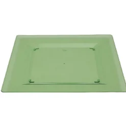 Gifi Vaisselle Et Accessoires De Table^Assiette plastique plate carrée unie vert x 10