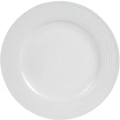 Gifi Vaisselle Et Accessoires De Table^Assiette plate blanche bordure à rainures