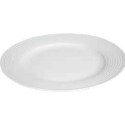 Gifi Vaisselle Et Accessoires De Table^Assiette plate blanche bordure à rainures