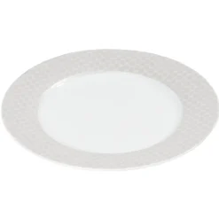 Gifi Vaisselle Et Accessoires De Table^Assiette plate blanche bordure brillante